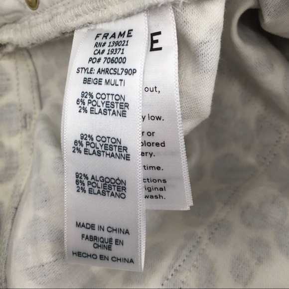 Frame Ali Ultra high rise skinny crop leopard print jeans cigarette new 26 - Picture 11 of 13